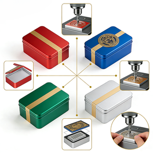 Boîte de rangement en métal personnalisée avec logo emblème personnalisé pour emballage cadeau - Product Image 6
