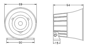 Alarme sonore 15W, 4 pouces, 110dB, klaxon 1 ou 6 tons, sirène de voiture, haut-parleur - Product Image 4