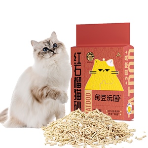 ตัวล็อคกลิ่น<span class=keywords><strong>ทราย</strong></span><span class=keywords><strong>ทราย</strong></span>ครอกแมวเป็นมิตรต่อสิ่งแวดล้อมพร้อมทับทิมแดงและเต้าหู้ผสมสำหรับแมว - Product Image 1