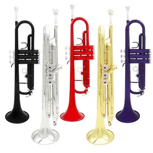SLADE Bb Trumpet Brass Body Trumpet Set with Storage Case Accessories Professional Brass Instruments B-flat Gold Silver Trumpet