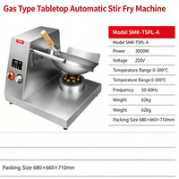 Wok Penggorengan Otomatis Baja Anti Karat untuk Gas LPG LNG Listrik, Robot Masak untuk Menggoreng Nasi, Mie, dan Sayuran