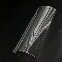 Plaque acrylique thermoformée incurvée transparente de 3 mm, panneau de couverture PMMA transparent pliable, découpe sur mesure disponible
