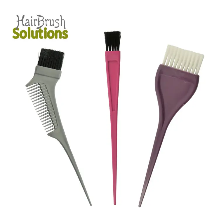 Özel Logo tonu kenar fırça saç boyama tarak özel etiket saç salonu boyama boyama yumuşak kıl tonu fırça kase ve fırça