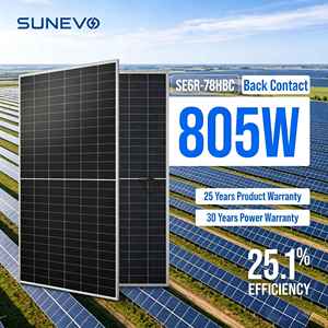 Paneles Solares Bifaciales de Contacto Trasero Tipo N Sunevo de 750w 770w 805w con Servicios OEM y ODM para Proyectos de Sistemas Comerciales B - Product Image 1