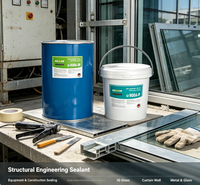 Scellant structurel en silicone acide bicomposant, direct usine, pour joints structurels de profilés aluminium de portes et fenêtres de construction