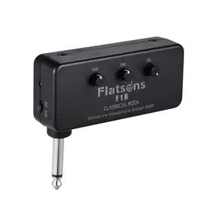 Flatsons F1R 미니 헤드폰 기타 앰프 앰프 앰프 3.5mm 헤드폰 잭 AUX 입력 플러그 앤 플레이