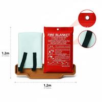 Couverture anti-feu d'urgence en fibre de verre ignifuge 1M x 1M pour cuisine et maison