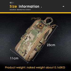 Pochette tactique de camouflage Molle pour premiers secours, sac médical d'urgence en nylon, accessoire de survie pour la randonnée et le camping en plein air - Product Image 6