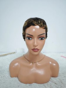 8$ Promotion Letsfly Wholesale <b>Cheap</b> Price Pixie Short Cut Wigs Machine Made Non Lace 100% Human Hair Brazilian Hair Colored Wig - Product Image 4