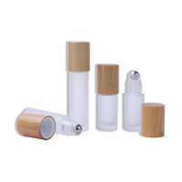 Botol Kaca Gulung 5Ml 10Ml, Botol Kaca Buram dengan Bambu