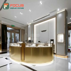 Mostrador de Exhibición de Joyería Minimalista para Centro Comercial, Mostrador de Metal para Centro Comercial, Vitrina para Joyería - Product Image 3