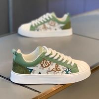 Sepatu Skateboard Pria Desainer Mewah OEM, Panel Samping Biru Putih dengan Cetakan, Sneakers Kasual Rendah Serbaguna.