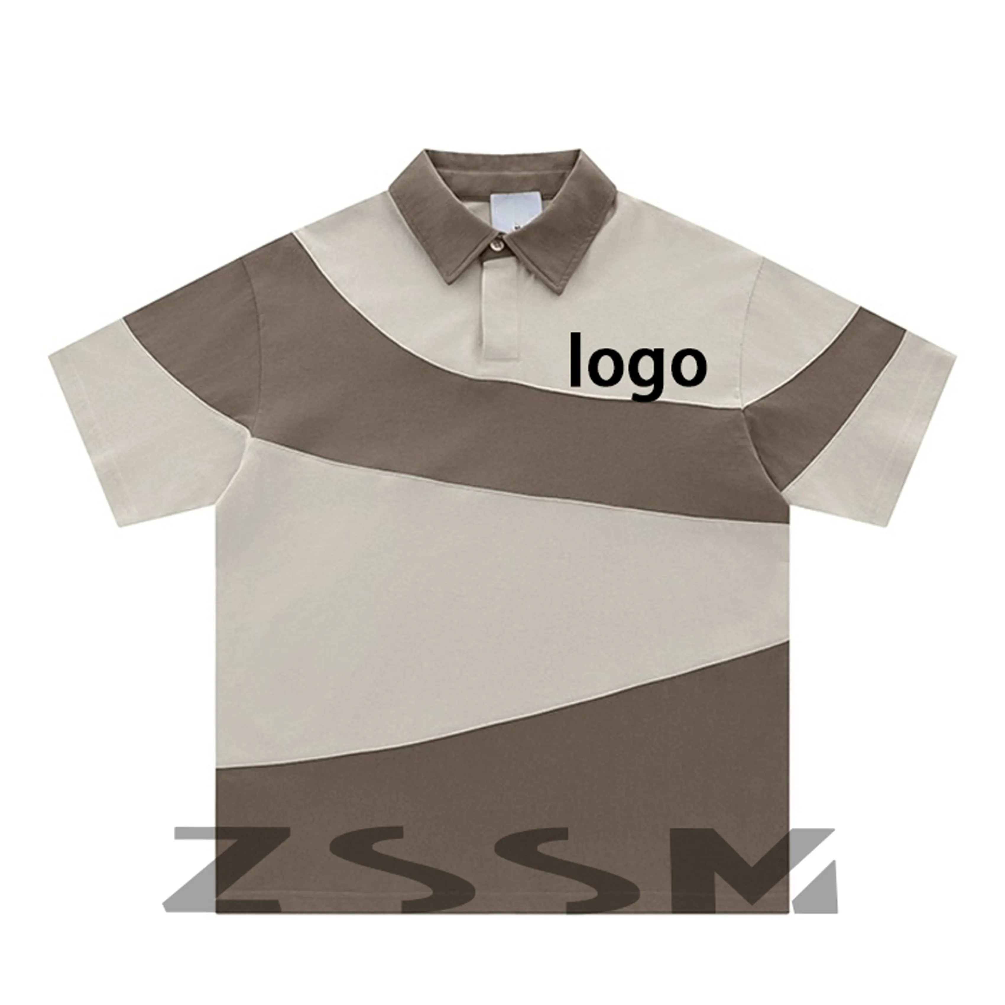 ZSSM fornitore di abbigliamento da golf nuovo design personalizzato t-shirt da uomo Color Block polo sublimata sublimata maglietta da golf