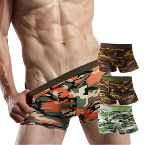 Caleçons Boxers Homme en Fibre de Bambou Imprimé Camouflage Respirants Taille Mi-Haute avec Logo sur la Ceinture – Vente Directe Usine - Product Image 4