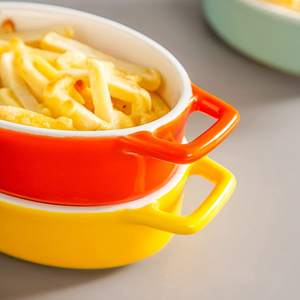 <span class=keywords><strong>Plat</strong></span> à soufflé en céramique 6 oz crème brûlée ramequins ovales à double poignée allant au four pour la cuisson, la crème glacée, les tartes au poulet - Product Image 5