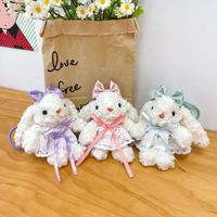Porte-clés en peluche super doux de 4 pouces, en coton PP, motif animal de dessin animé, taille paume, adorable cadeau, jouet décoratif pour filles 14 ans