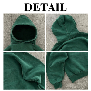Sudadera con Capucha Personalizada, Lisa, 100% Algodón, Tejido de Doble Capa, 500 g/m², Felpa Gruesa, Corte Holgado - Product Image 5
