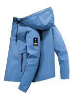 [250111008] Veste fonctionnelle élégante et minimaliste pour homme, 100 % fibre de polyester, manches longues, idéale pour les trajets quotidiens