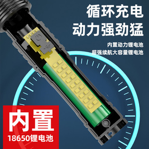 Công suất cao 100000 Lumens <span class=keywords><strong>LED</strong></span> <span class=keywords><strong>Torch</strong></span> ánh sáng siêu sáng XHP50 chiến thuật không thấm nước có thể sạc lại đèn pin - Product Image 2