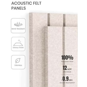 Panneau mural acoustique flexible et coloré, insonorisant pour <span class=keywords><strong>cinéma</strong></span>, salle <span class=keywords><strong>de</strong></span> conférence, panneaux en fibre <span class=keywords><strong>de</strong></span> polyester autocollants, ignifuges - Product Image 4