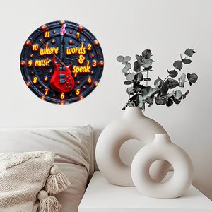 Round Wooden Wall <b>Clock</b> 25Cm Quiet Quartz Movement Home <b>Bedroom</b> Office Decor - Product Image 2