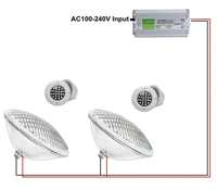 12W 12V PAR56 ampoule de piscine LED piscine lumière 3000K IP68 étanche étang lac baignoire Spa lampe verre sous-marin paysage éclairage