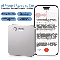 Enregistreur vocal IA multilingue avec transcription et traduction en temps réel, résumé, contrôle par application, enregistreur audio portable pour le bureau