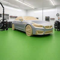 Dalles de sol de garage modulaires en PVC de 6 mm, robustes, antidérapantes, résistantes à l'usure, imperméables, à clipser, modernes, pour intérieur