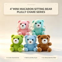 Penjualan langsung dari pabrik 10cm beruang Teddy Mini kartun imut lima warna mainan gantungan kunci mewah Dekorasi liontin untuk hadiah ulang tahun