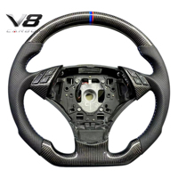 Volant en fibre de carbone véritable V8carbon pour D3 E90 E91 E92, accessoires de voiture, pièces automobiles, modification, style sport racing, personnalisé