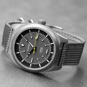 Reloj Mecánico Automático de Titanio <span class=keywords><strong>CADISEN</strong></span> 8246 TI-7 Autodyne 2026, Reloj de Pulsera de Lona con Movimiento MIYOTA 8215, Luminoso e Impermeable - Product Image 1