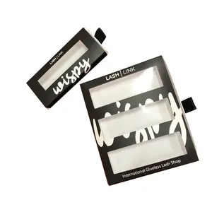 Clear eyelash extension packaging box with sleeve custom eyelash box