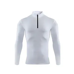 Ropa de gimnasio personalizada con estampado de logotipo personalizado para hombre, ropa deportiva para correr, baloncesto, ropa deportiva de manga larga para hombre