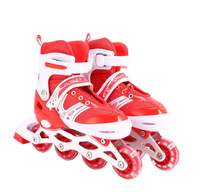 Patins à roulettes de sport d'extérieur, patins plats à coque rigide de taille réglable, roues résistantes à l'usure, chaussures de patinage professionnelles