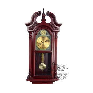 Pendulum Wood <strong>Wall</strong> <strong>Clock</strong> a Great Timepiece With Black Numerals, a Brass-finished Bezel, and Plain Glass Over a Lambs-wool Dial. - Product Image 3