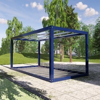 Structure de maison conteneur 20ft 30ft 40ft, kit plat, maison préfabriquée mobile de luxe, structure en acier démontable
