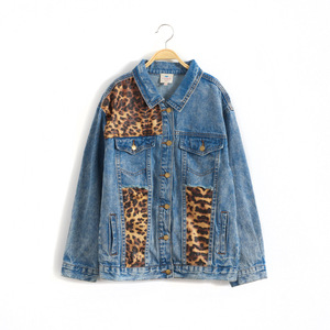 Vestes en jean fantaisie avec patchs léopard et boutons métalliques pour filles d'âge moyen - Product Image 5