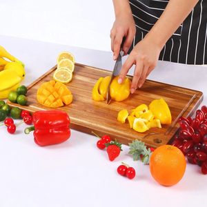 Acacia <b>Wood</b> Cutting Board Square 45.7x30.4x2cm Kitchen Chopping <b>Block</b> For Fruits Vegetables - Product Image 1