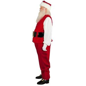 Adult Santa Claus Christmas Costume Cosplay <b>Suit</b> with Top and Pants for Men - Product Image 4