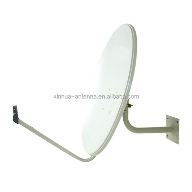 Ku Band Solid Parabolic Antenna Offset 60cm 0.6m Satellite Dish Antenna Outdoor High Gain with Pole Mount