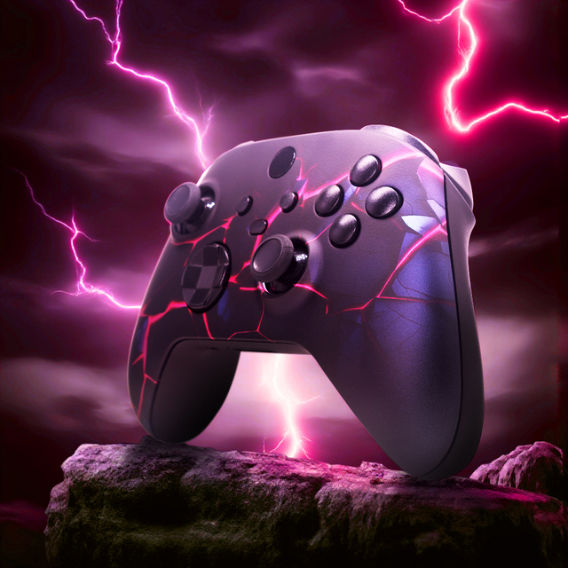 Lightning Design Sublimation for Xbox Series X S Joystick Controller Plastic Front Face Shells Cover Case Parts