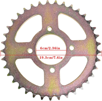 Kit de quincaillerie pour karting : Kit d'essieu arrière de 44 pouces/1120 mm pour kart quad, avec pignon, frein et moyeu de roue de remplacement pour ATV et quad