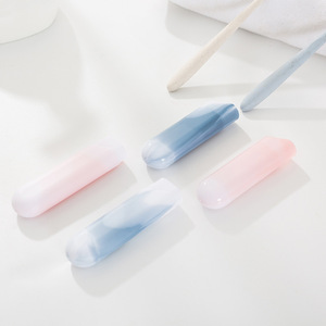 Travel Toothbrush Case Plastic 20cm X 2.5cm Blue Gray With Cover For Portable Storage - Product Image 2