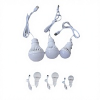 Ampoules LED Globe filaires USB 5V DC 3W, lumière du jour 6500K, durée de vie 30000 heures, CRI 95, charge d'urgence