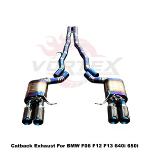 ท่อไอเสียแบบ catback valved ไทเทเนียมเผาไหม้ ved สีน้ำเงินสำหรับ BMW F06 F12 F13 640i 650i N55เครื่องยนต์ N63ใส่โดยตรง - Product Image 5