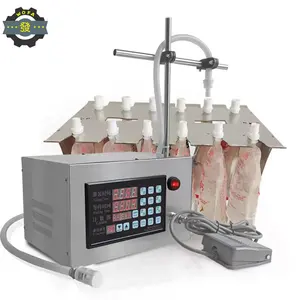 Küçük dijital kontrol pompası sıvı dolum makinesi için GFK280-4Nozzle küçük elektrikli Cnc kantitatif otomatik dolum makinesi
