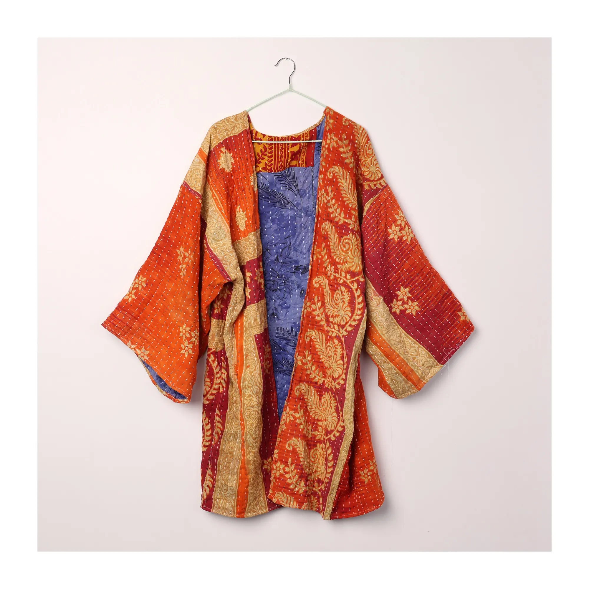 Kadın Kantha Kimono ceket Premium kalite Kantha Kimono ceket kadın bohemian vintage kantha el yapımı kimono ceket