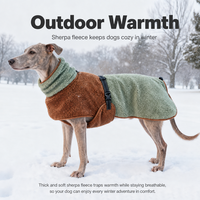 Manteau pour chien doublé de polaire chaud pour chiens de petite, moyenne et grande taille, col haut, veste d'hiver, vêtements pour animaux de compagnie