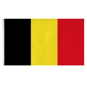 Banderas Nacionales de Poliéster de Alta Calidad con la Bandera de Bélgica, Banderas de Poliéster para Exteriores - Product Image 1