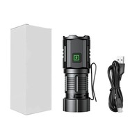 Mini lampe torche de poche en aluminium 15W, portable, verte et orange, avec clip, haute luminosité, courte portée, pour la chasse et l'escalade en extérieur